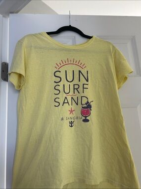 Sun Surf Sand & Sangria Yellow Graphic Tee